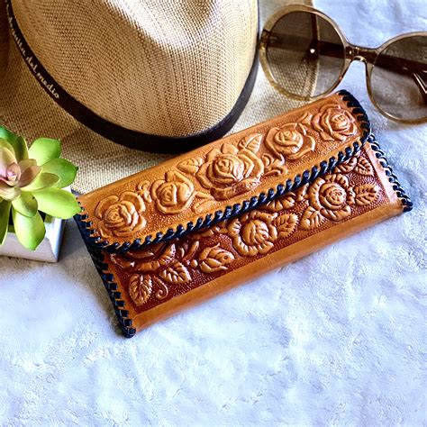 Leather Woman Wallet Western Wallet Bohemian Wallet Trifold