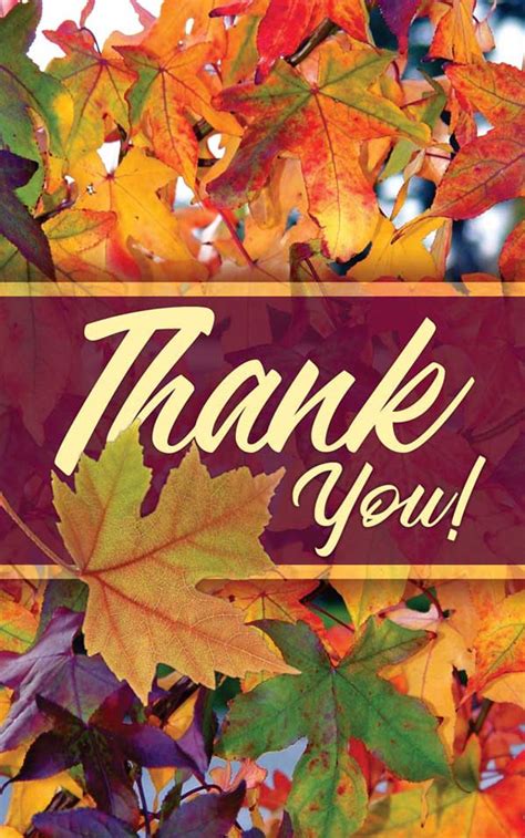 Gospel Tract Thank You Fall Leaves