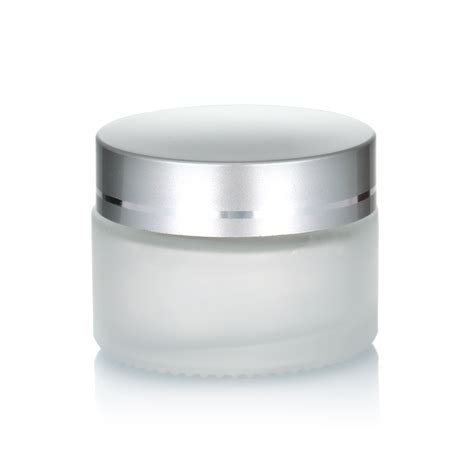 50ml Luxury Custom Round Frosted Glass Cosmetic Packaging Facial Cream Jars And Skin Care Bottle