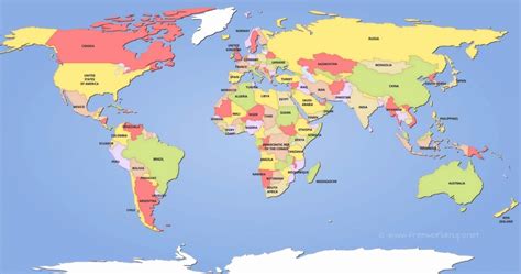 Printable Labeled World Map Printable Maps