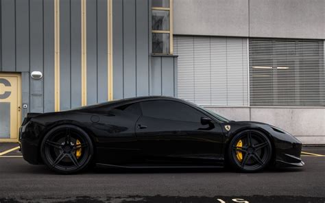 Ferrari 458 Matte Black Wallpaper