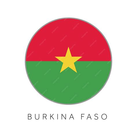 Premium Vector Burkina Faso Flag Round Circle Vector Icon