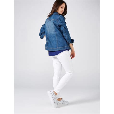 Outlet Denim Co Jean Jacket With Daisy Embroidery Qvc Uk