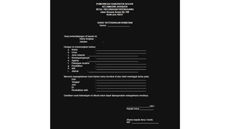 Akta Kematian Contoh Surat Kematian Dari Desa Akta Kematian Website