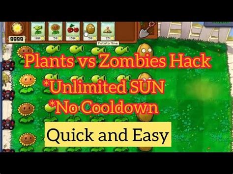 Plants Vs Zombies Hack Unlimited Sun And No Cooldown Using Cheat