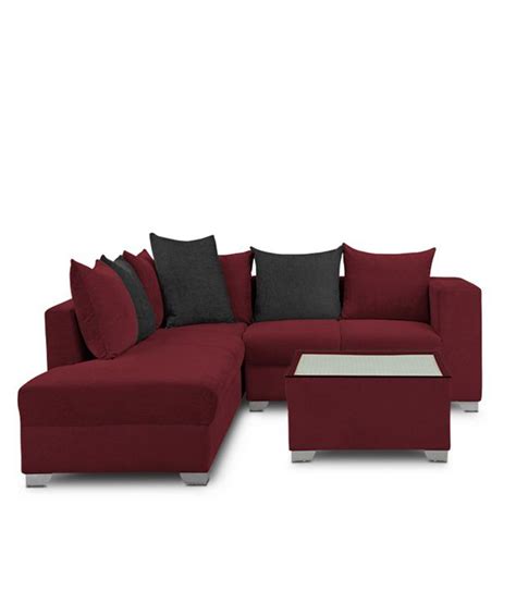 Place a large glass cocktail table in the center. S K Furniture Mestler Maroon Sofa Set With Center Table ...