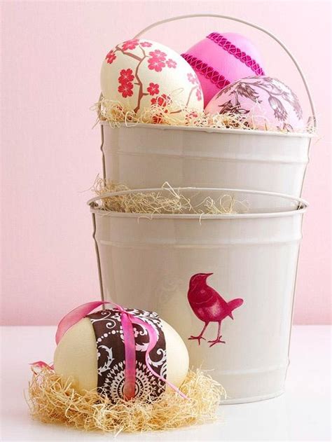 Colorful Easter Eggs In A Metal Pail Founterior