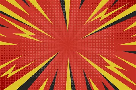 Premium Vector Dotted Red And Yellow Comic Style Background
