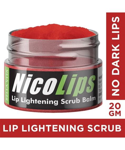 Bella Vita Organic Nicolips Lip Lightening Scrub For Dark Dry Chapped