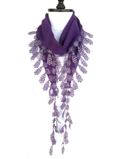 Purple Scarf Womens Fashion Accessories Linen Scarf Women Etsy Purple Scarves Womens