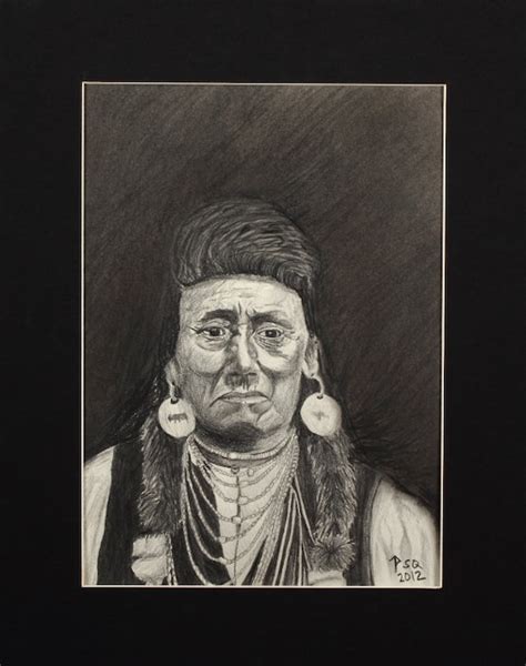 Original Fine Prison Art Native American Figure Portrait