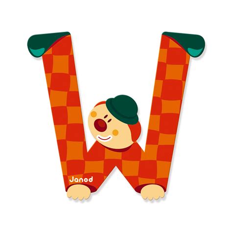 What should be included on the letter? Clown Letter - W (wood)