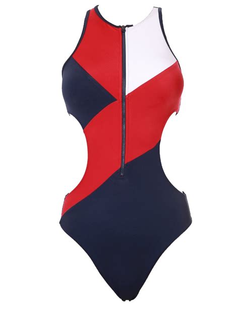 Tommy Hilfiger Womens Cheeky One Piece Swimsuit