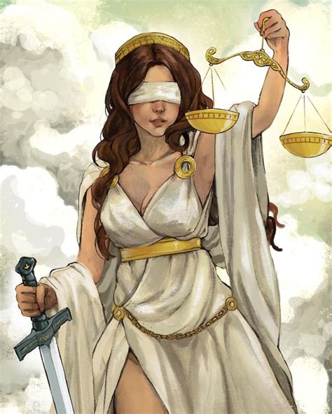 Greek Mythology Themis Themis Was A Titan Goddess Of Divine Law Order And Costums She W