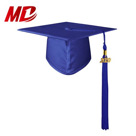 China Decorated Adult Matte Graduation Cap With Tassel Wholesale Royal
