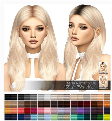 Miss Paraply Adedarma Viola Solids And Dark Roots • Sims 4 Downloads