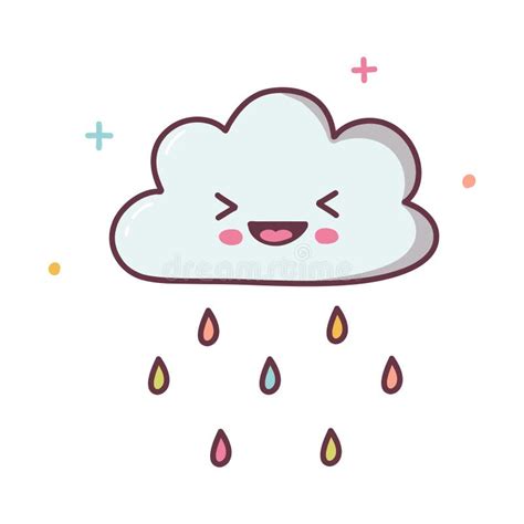Rain Cloud Illustration Kawaii Stock Illustrations 1217 Rain Cloud
