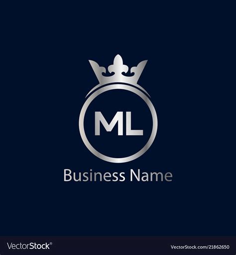 Initial Letter Ml Logo Template Design Royalty Free Vector