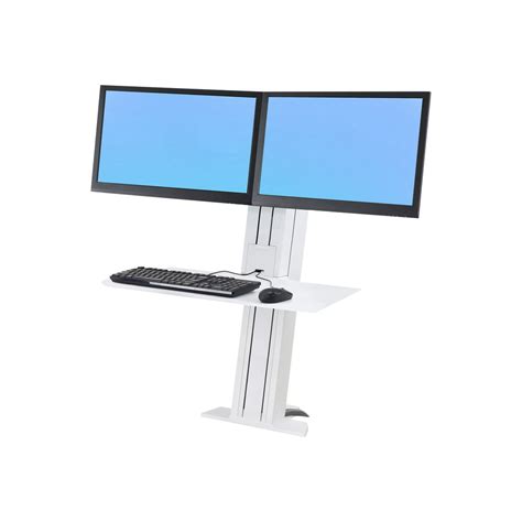 Ergotron Workfit Sr Dual Sit Stand Workstation Stand Desk Clamp