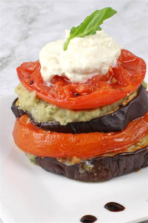 Roasted Eggplant Tomato Stacks Healthy Midwestern Girl Daniel Fast