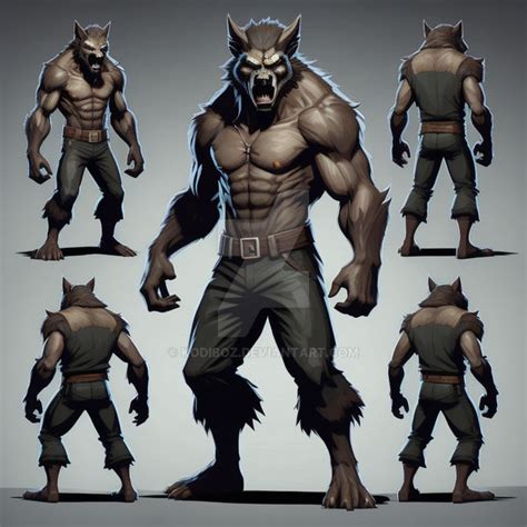 Werewolf Character Design Sheet By Kodiboz On Deviantart
