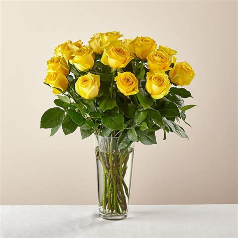 Long Stem Yellow Rose Bouquet