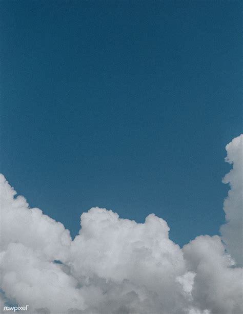 Cloudy Blue Sky Mobile Phone Wallpaper Premium Image By