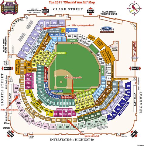 Seating Chart Busch Stadium St Louis Cardinals Nar Media Kit