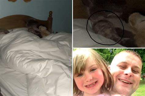 Spooked Dad Catches Ghost Sleeping Next To Eight Year Old Daughter As She Cuddles Up With Her