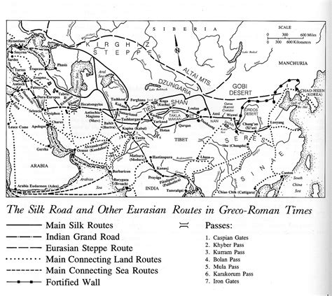 The Silk Road And Other Eurasian Routes In Greco Roman Times Mapping