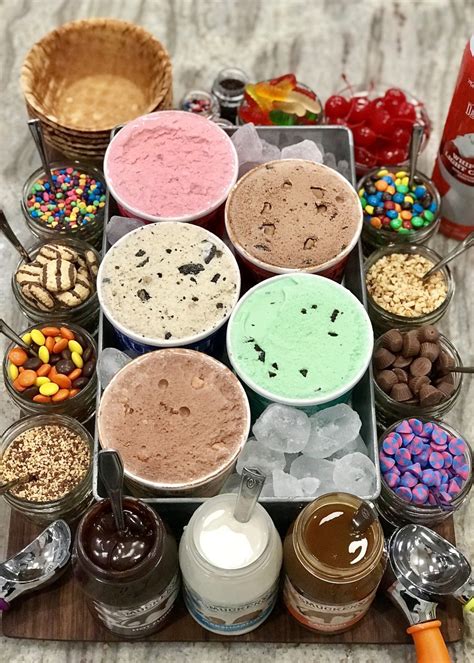 Build Your Own Ice Cream Sundae Board By The Bakermama Party Food Platters Desserts Food