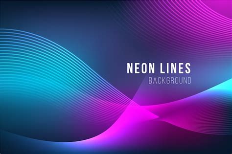 Free Vector Abstract Neon Lines Wallpaper
