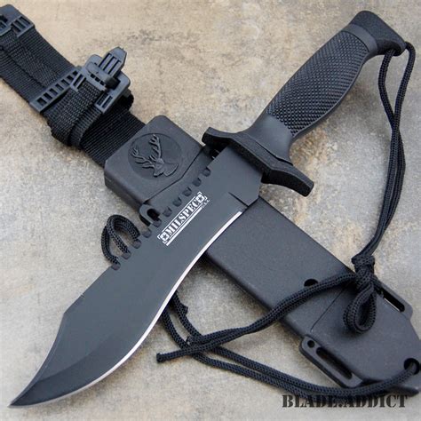 12 Tactical Bowie Survival Hunting Knife W Sheath Military Combat