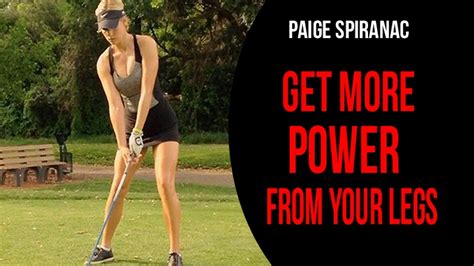 Paige Spiranac Golf Swing Use Your Legs For A Boost In Clubhead Speed Rotary Swing