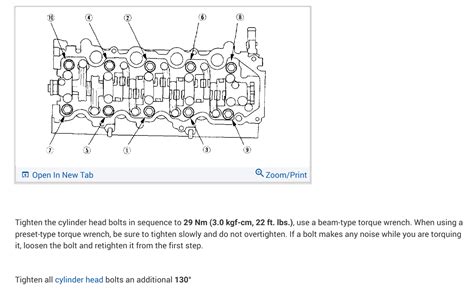 Head Bolt Torque Specification I Just Need To Know The Torque