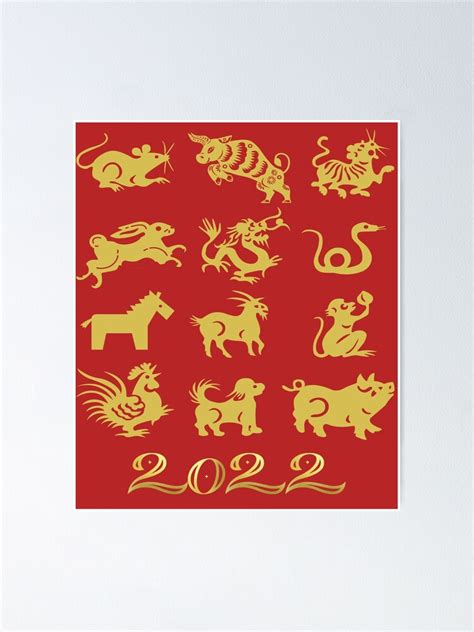 The Chinese Zodiac 2022 Poster For Sale By Reddogfashion Redbubble