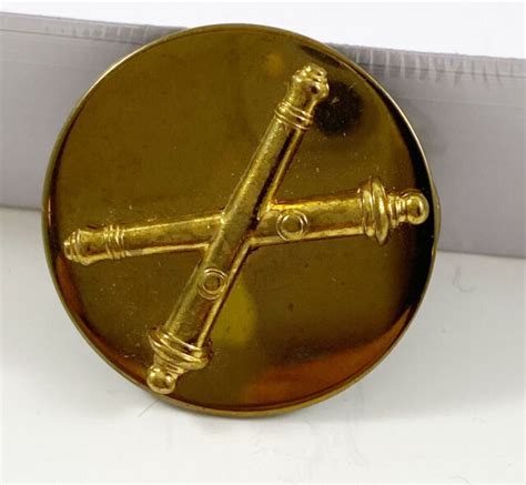 Antique Us Field Artillery Stick Lapel Pin Army Military Rare Crossed