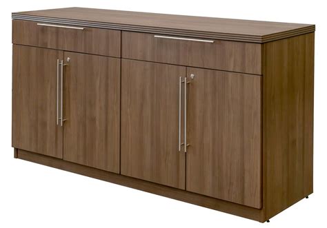 Modern Walnut Office Storage Serving Credenza Cabinet 71 X 20 X 36