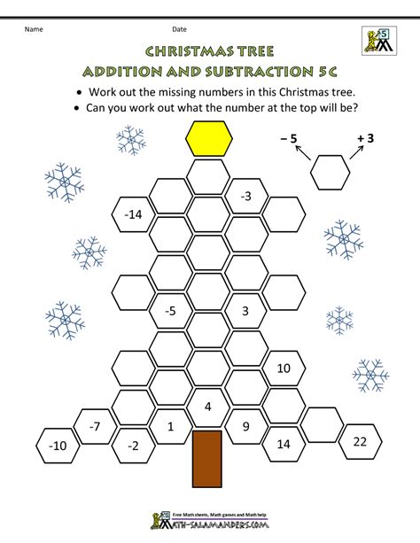 Christmas Math 5th Grade Worksheets