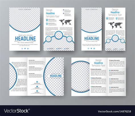 Templates Of Flyers Brochures Of Standard Size Vector Image