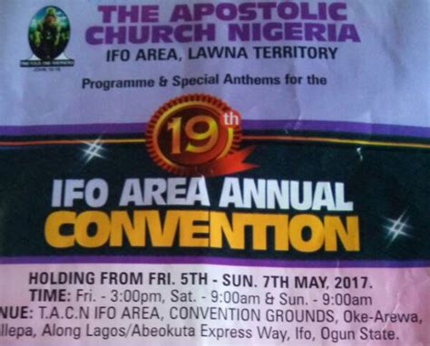 The Apostolic Church Nigeria Holds 19th Ifo Annual Convention City