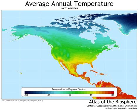 Average Annual Temperature Vivid Maps