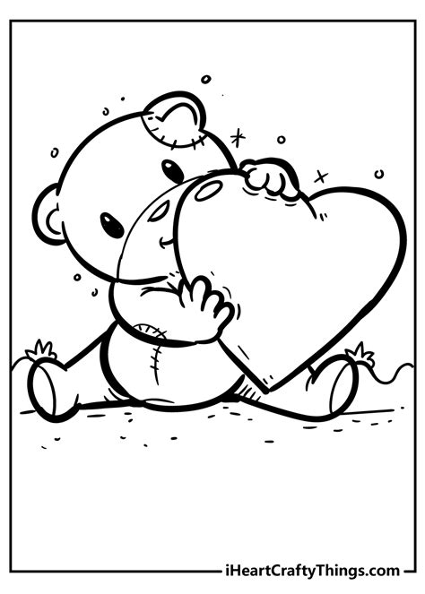 A Coloring Page Of A Heart