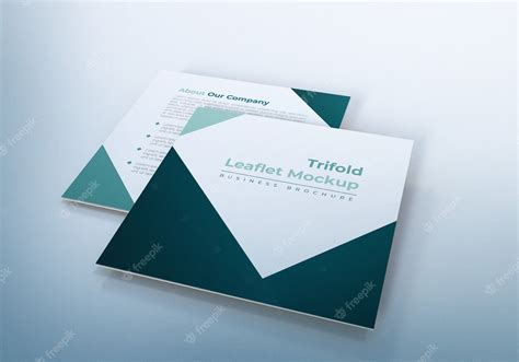 Premium Psd Simple Trifold Leaflet Mockups Design Template