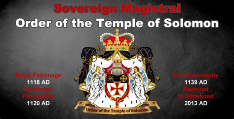 order of the temple of solomon restored templar order of the 12th century knights templar