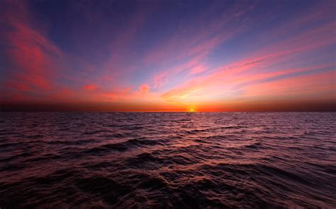 The Horizon Of The Sea Beautiful Sunset Sky Wallpaper Nature And