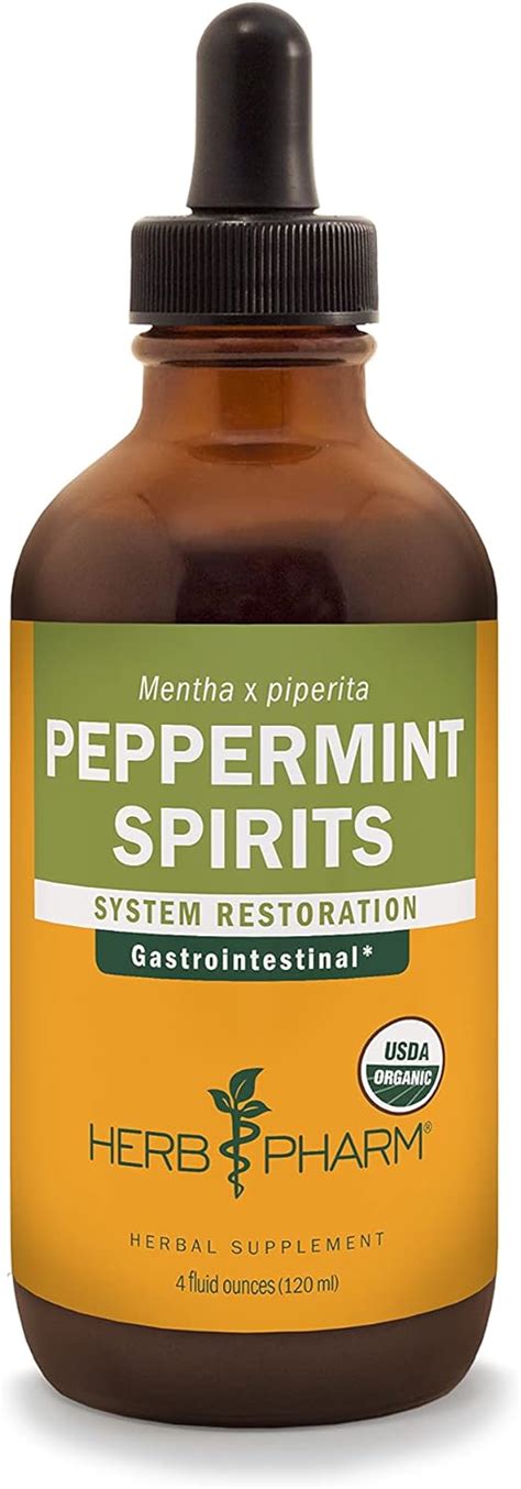 Herb Pharm Certified Organic Peppermint Spirits Liquid