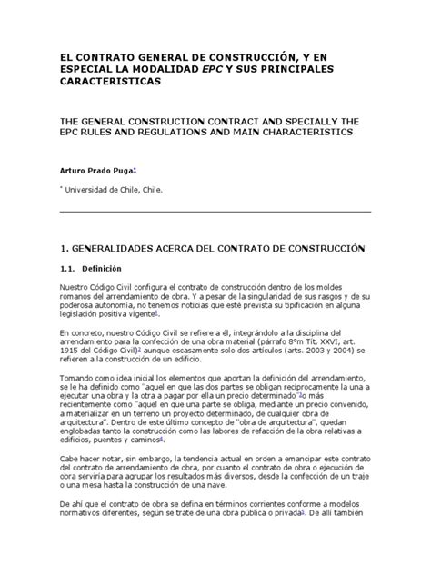El Contrato General De Construcción Business Ciencia General