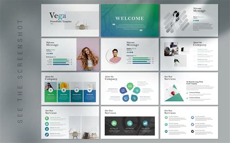 Vega Creative And Minimal Presentation Bundle Powerpoint Template For 20