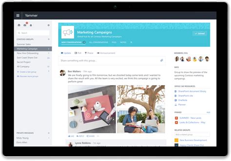 Yammer Business Collaboration Leveraging Social Media